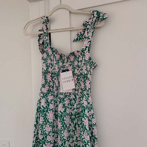 Roller Rabbit Endah Floral Georgina Dress washable silk BNWT Sz XS - Picture 5 of 5